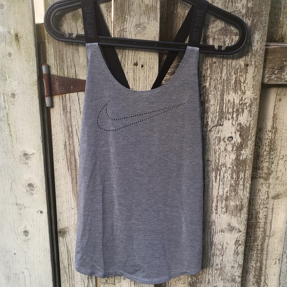 SOLD Nike athletic top with laser cutout logo S - Picture 2 of 2